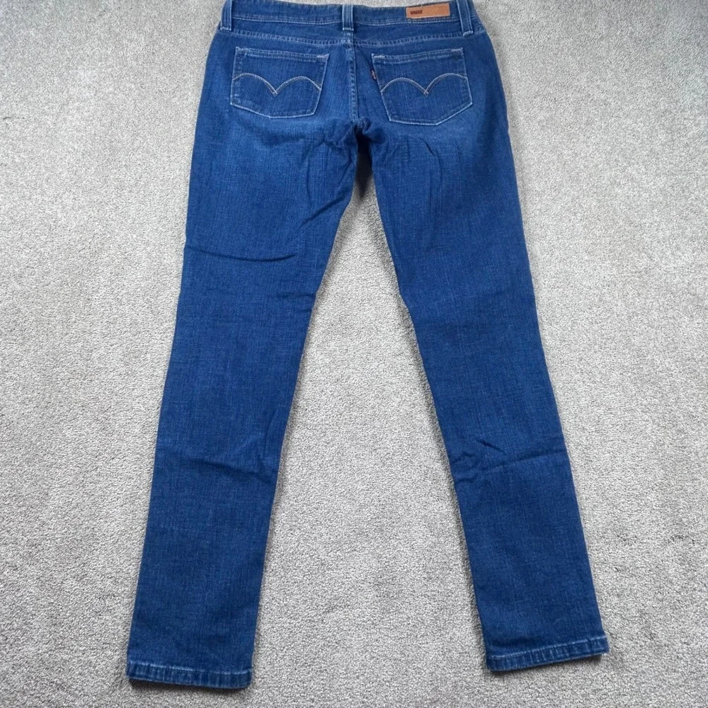 Levis Demi Curve Straight Leg Jeans Medium Wash Blue‎ Denim Size 9M 1487